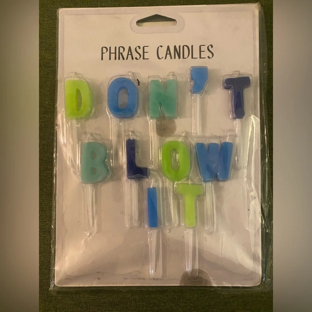 Lot of funny birthday decor cake topper birthday candles & black and gold sash